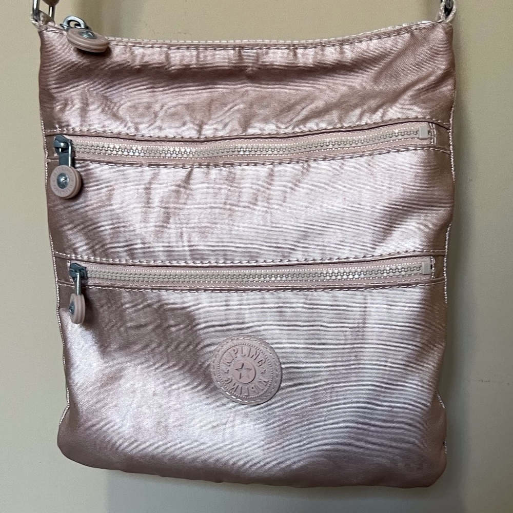 Kipling rose gold crossbody purse